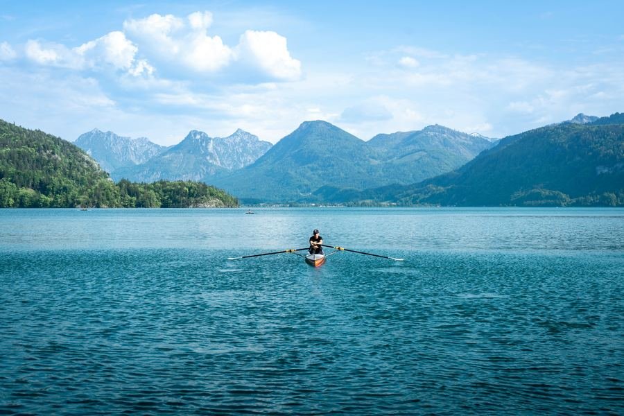 Calm mountain lake